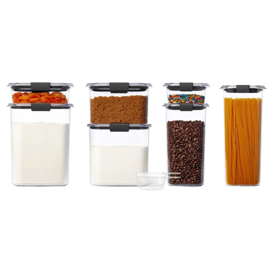 Brilliance Pantry 7 Piece Set Clear and Airtight Food and Pantry Storage Containers