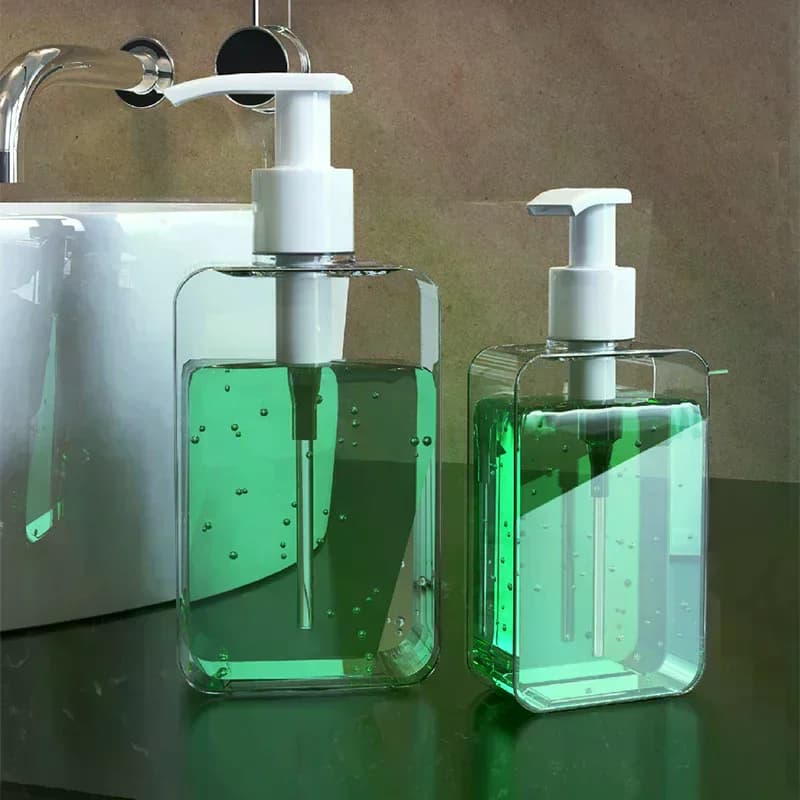 Square Soap Dispenser Countertop Lotion Bottle With Pump Bathroom Lotion Liquid Soap Dispenser Refillable Empty Bottle 200/300m