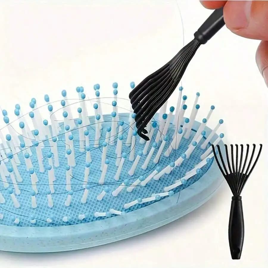 1pc Hair Brush Cleaning Tool, Rake Shape Comb Cleaner, Hair Dirt Remove Brush