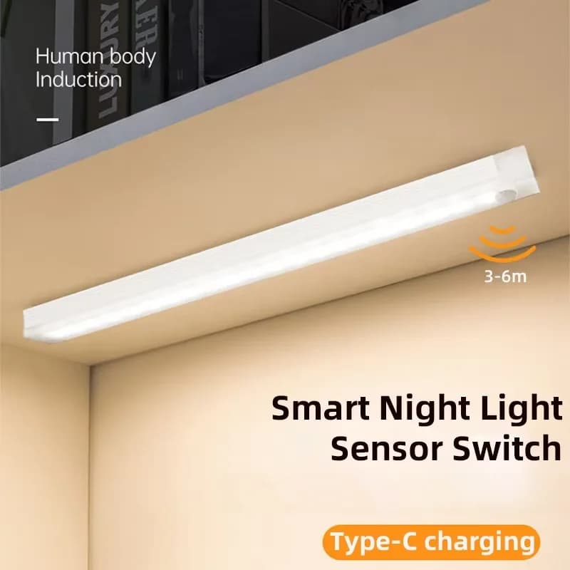 Kitchen Usb Rechargeable Led Lamp LED Night Light With Motion Sensor Cupboard for Cabinets Home and Decoration Lights Wardrobe