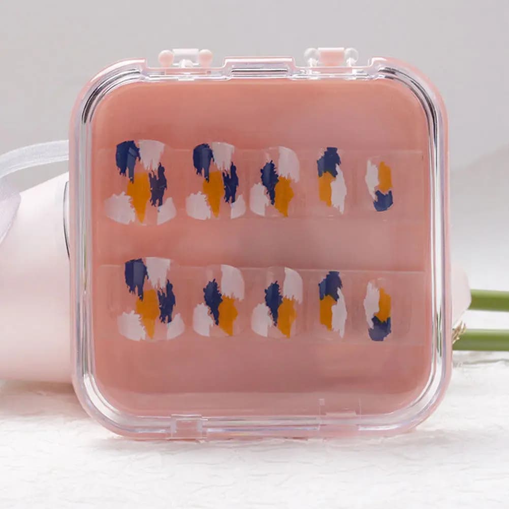 Set di 6 Scatole Portaoggetti per Unghie, Organizzatori Multifunzione in ABS, Contenitori Compatti per Manicure, Pratici Piccoli Contenitori per Accessori Unghie