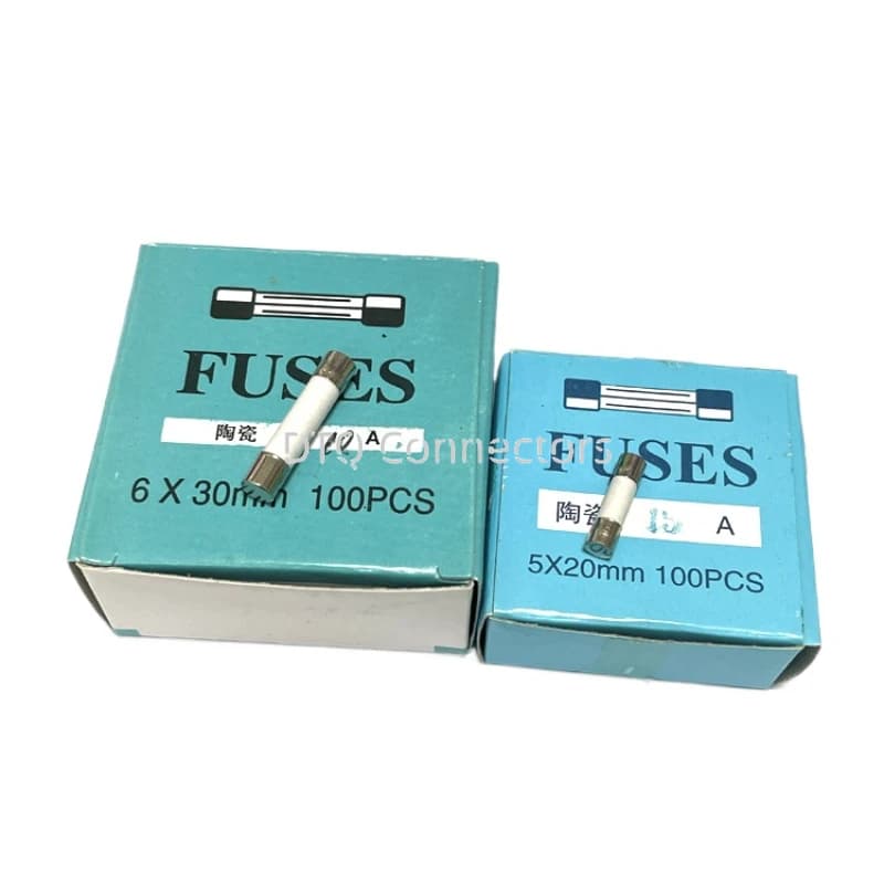 100 PZ/LOTTO 5*20/6x30mm fusibile ceramico tubo fusibile F0.1A 0.25A 0.3A 0.63A 4A 7A 8A