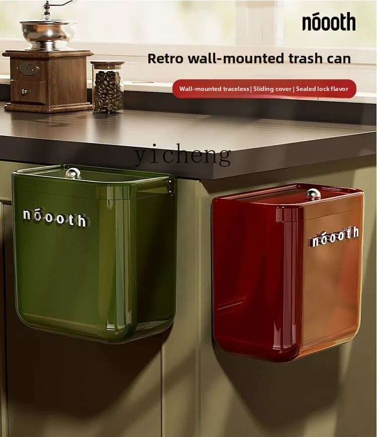 ZYA Cucina domestica a parete Speciale pattumiera per WC senza piegatura Grande contenitore per rifiuti da cucina
