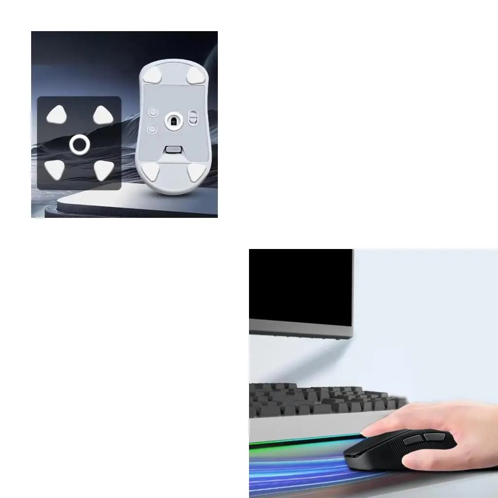 Tappetino per mouse antiscivolo per piedi per pattini per mouse per ROG Harpe Mini Ice Edition che garantisce movimenti accurati