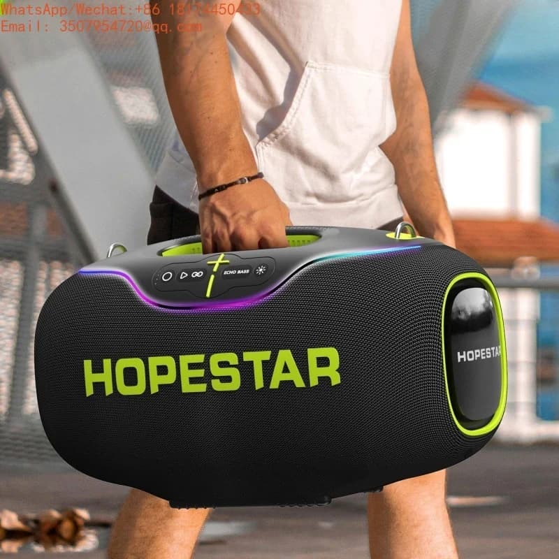 Nuovo Originale HOPESTAR A80 350W Altoparlante Portatile Wireless Bluetooth per Feste, Impermeabile da Esterno, Cassa Acustica Boombox 3
