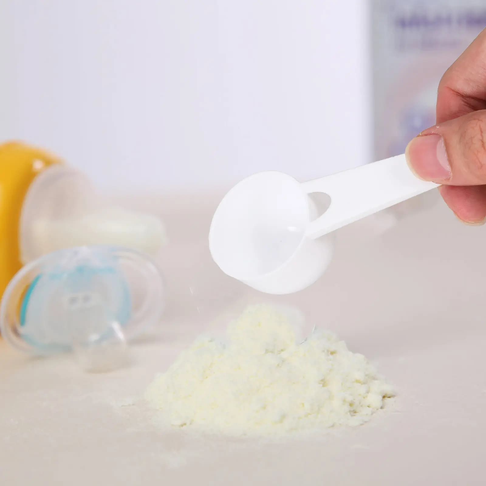 20Pcs Powdered Milk Spoons Compact Portable Measuring Scoops Food Grade Stainless Steel for Baby Formula Protein Coffee Tea