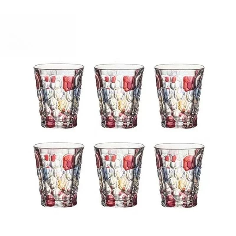 Set di bicchieri da vino in cristallo, set per succo e vino.