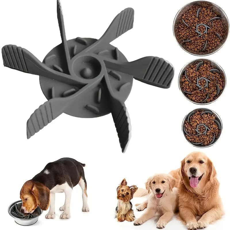 Ciotola per animali domestici da 20 cm con ventosa, a lenta alimentazione, anti-soffocamento, comoda, facile da pulire, per prolungare il tempo di mangiamento dei cani, accessori per animali domestici