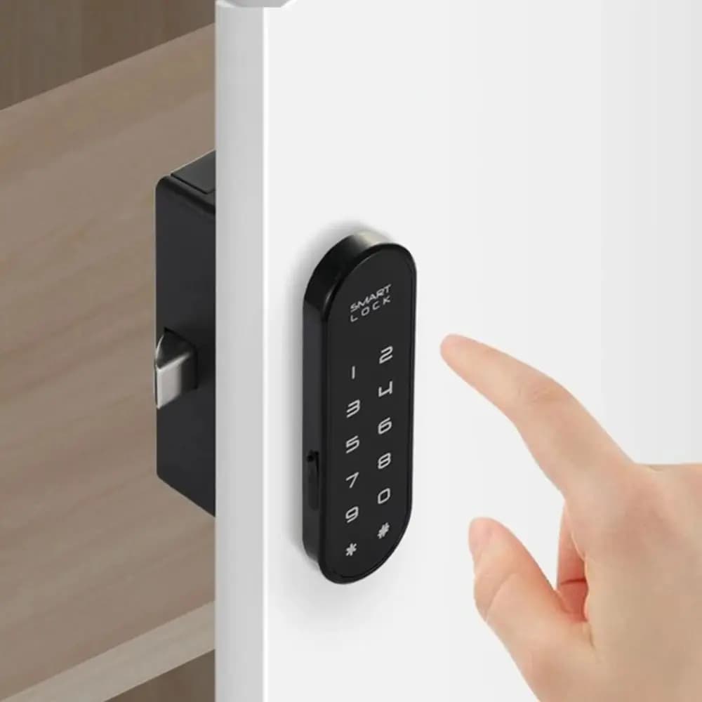 Serratura Intelligente con Tastiera Touch, Senza Chiave, Digitale Multifunzione, a Batteria, per Cassetti, Sicurezza Domestica