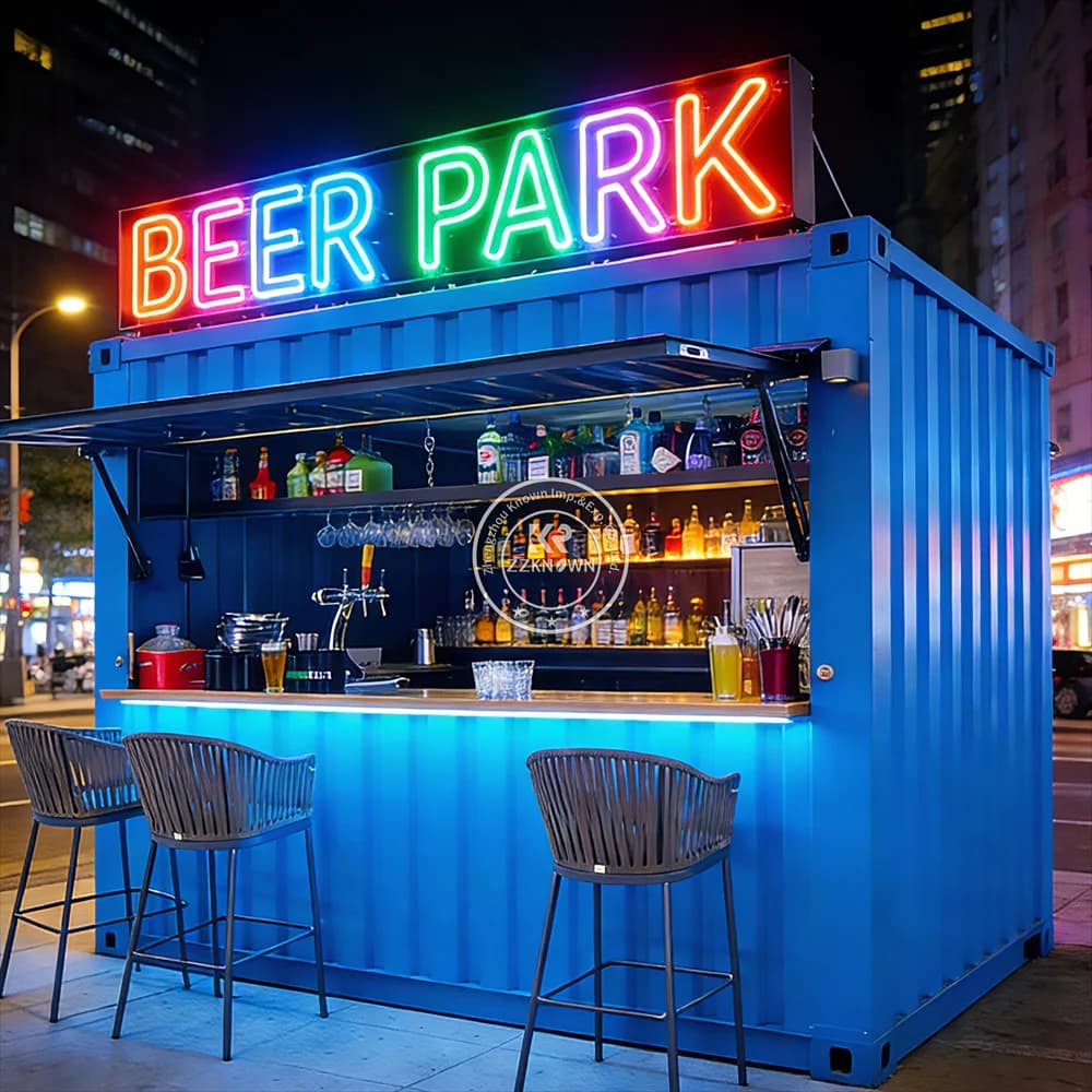 Container Portatile per Caffè e Birra, Ristorante Containerizzato, Chiosco Fast Food, Ristorante Mobile con Layout Personalizzabile
