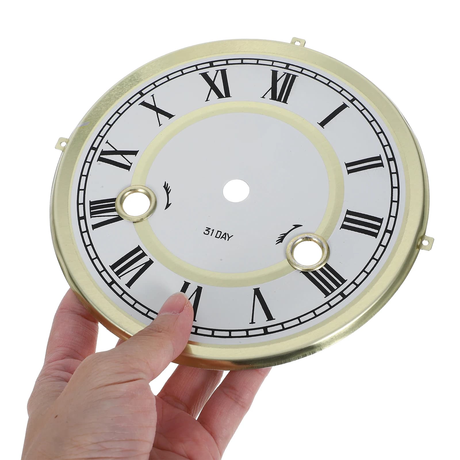 1pc quartz dial replacement wall clock metal dial with roman numerals smooth dial diy watch easy to install