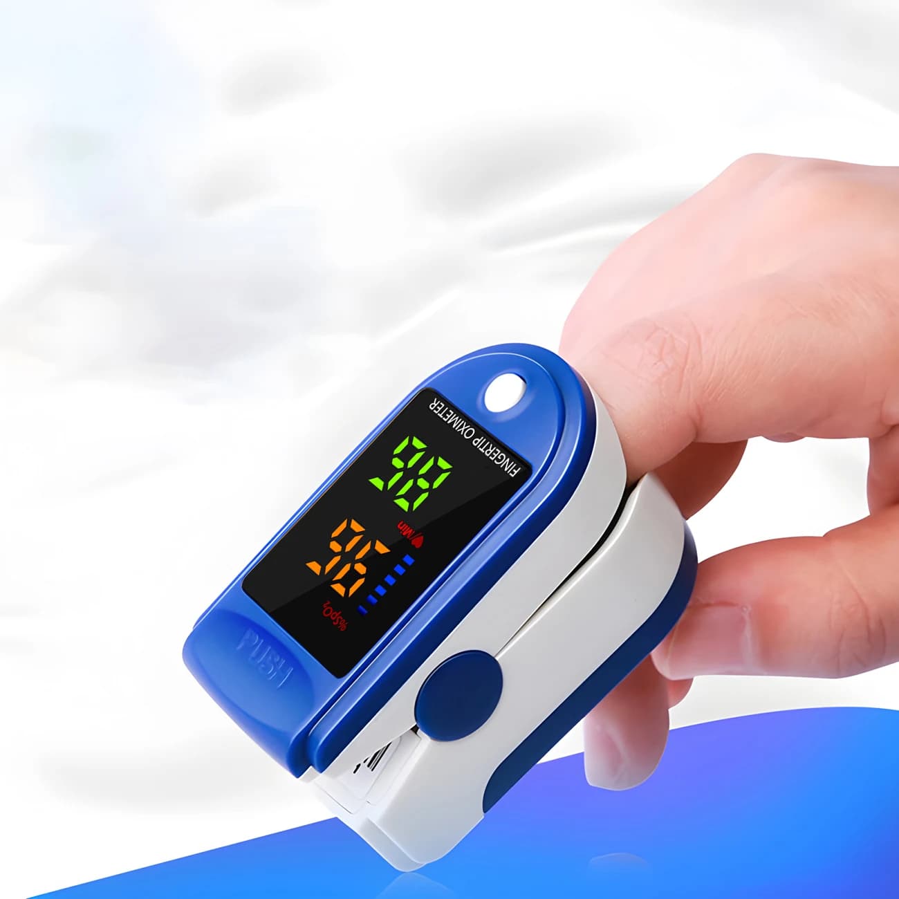 Portable Medical Digital Finger Pulse Oximeter Finger Clip Oximetry PO2 PR Heart Rate Monitor Blood Oxygen Saturation Meter