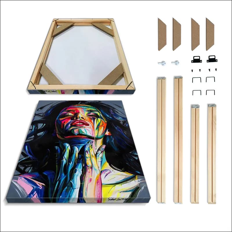 Photo Frame Wooden Frame Panels Set Handmade Diamond Picture Poster Advertising Frame Canvas Painting Customized Size, Factory Export