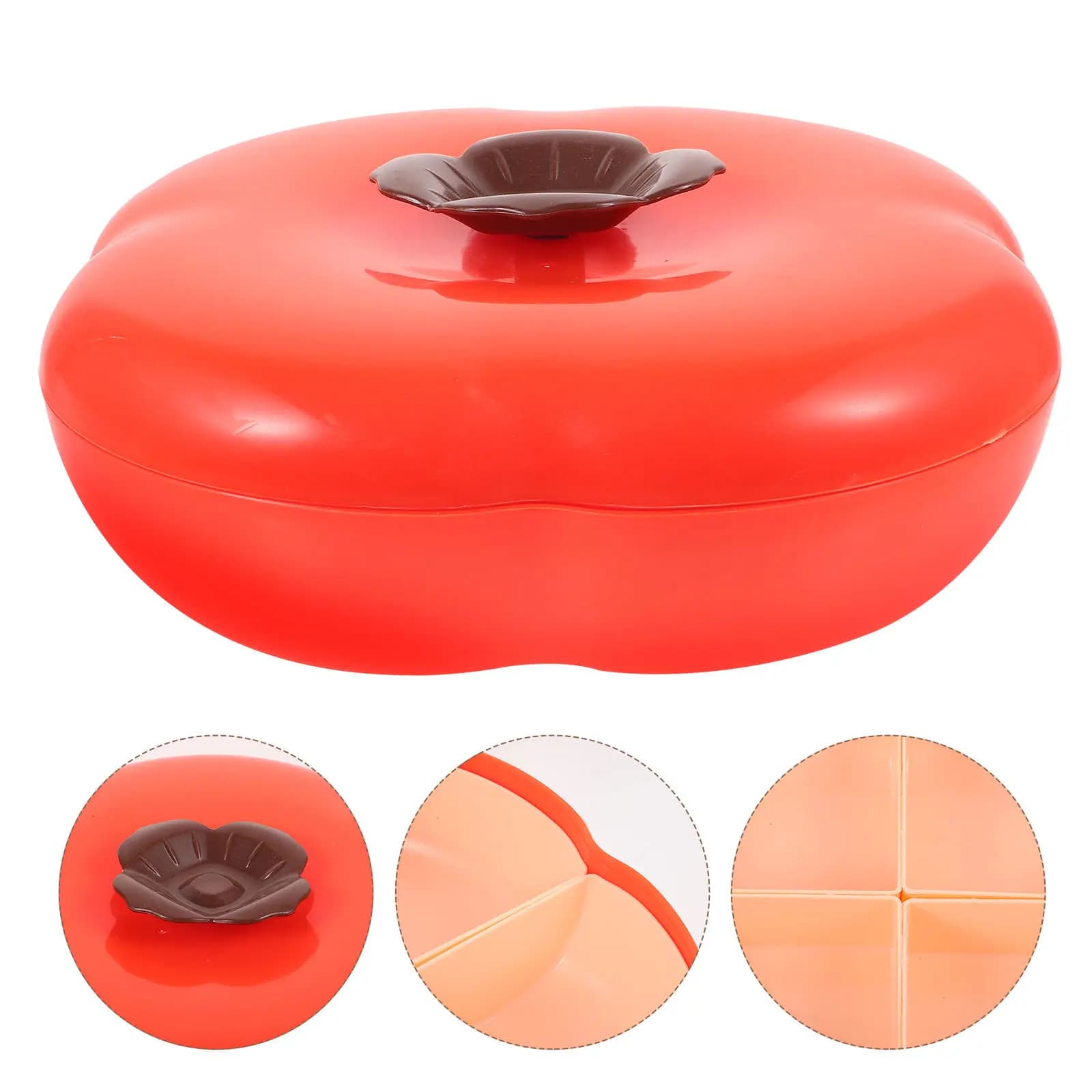 Vassoio Divisorio con Coperchio, Organizer Multi-Scomparto per Snack, Frutta Secca, Caramelle, Conservazione Fresca, Decorazione per Casa e Feste