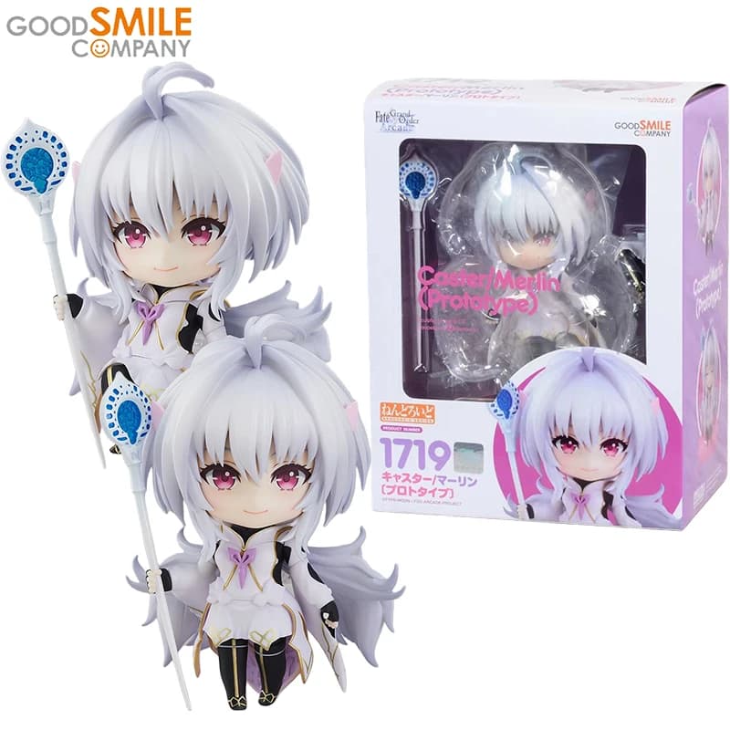 Good Smile GSC Originale Fate/Grand Order Caster Merlin Articolazioni Carine Mobile Anime Action Figures Giocattoli per Ragazzi Ragazze Regali per Bambini