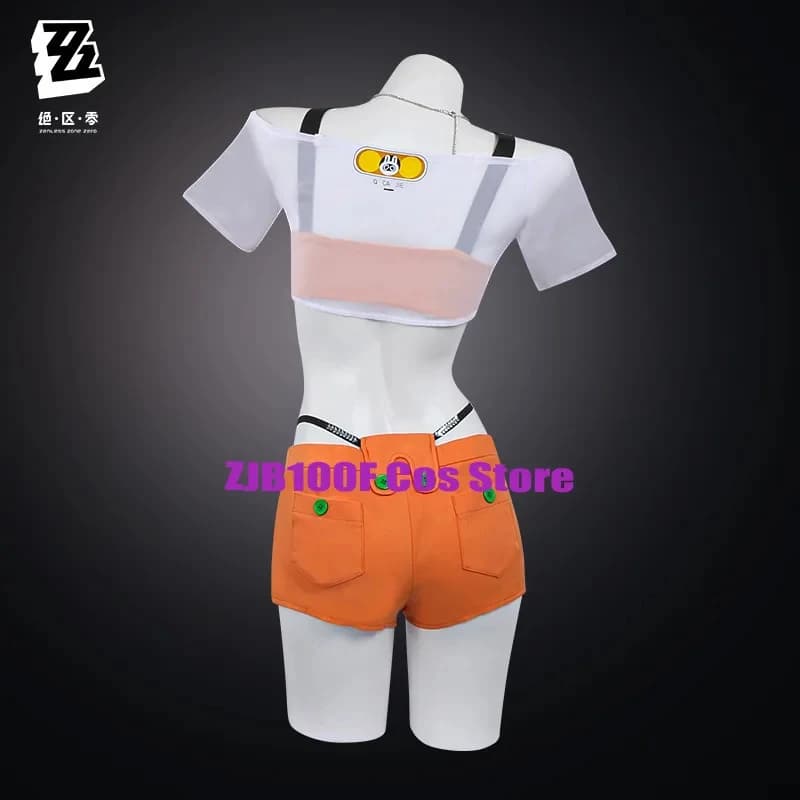 Zenless Zone Zero Cosplay Costume zzz Belle Swimsuit Summer Outfit Hat Shorts Bikini Disguise for Adult Womenr;5'b\7,k/