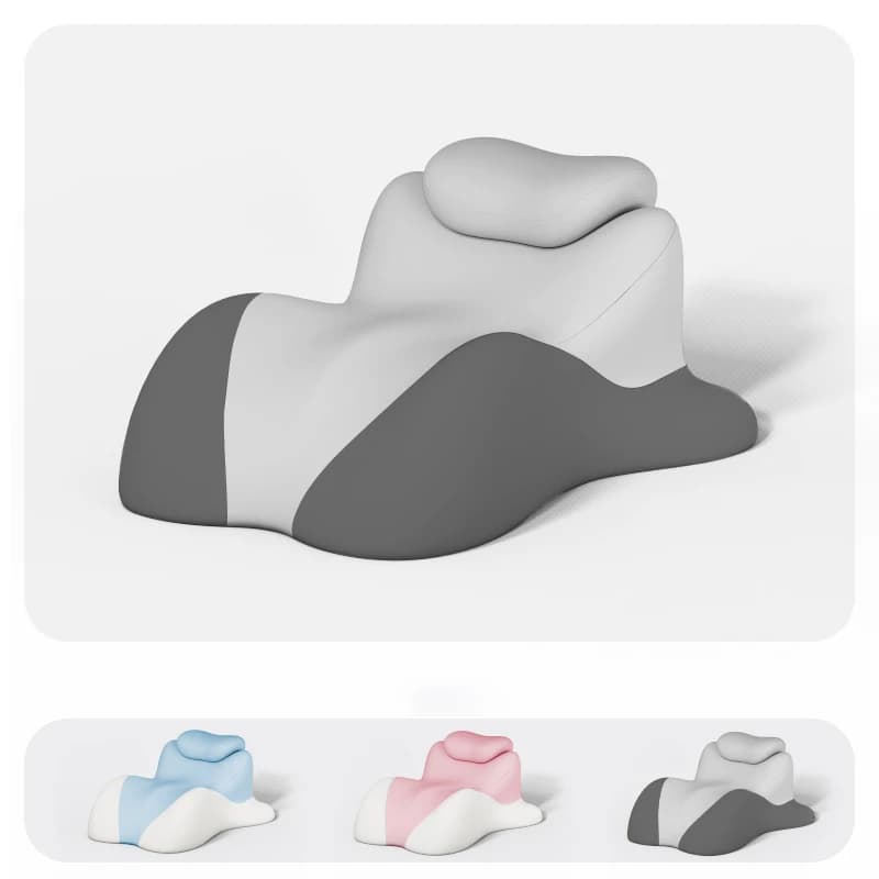 Cuscino a Cuneo Regolabile per Apnea Notturna, Design Ergonomico per Dormire sul Fianco, Cuscino Multifunzionale per Supporto Lombare e Cervicale