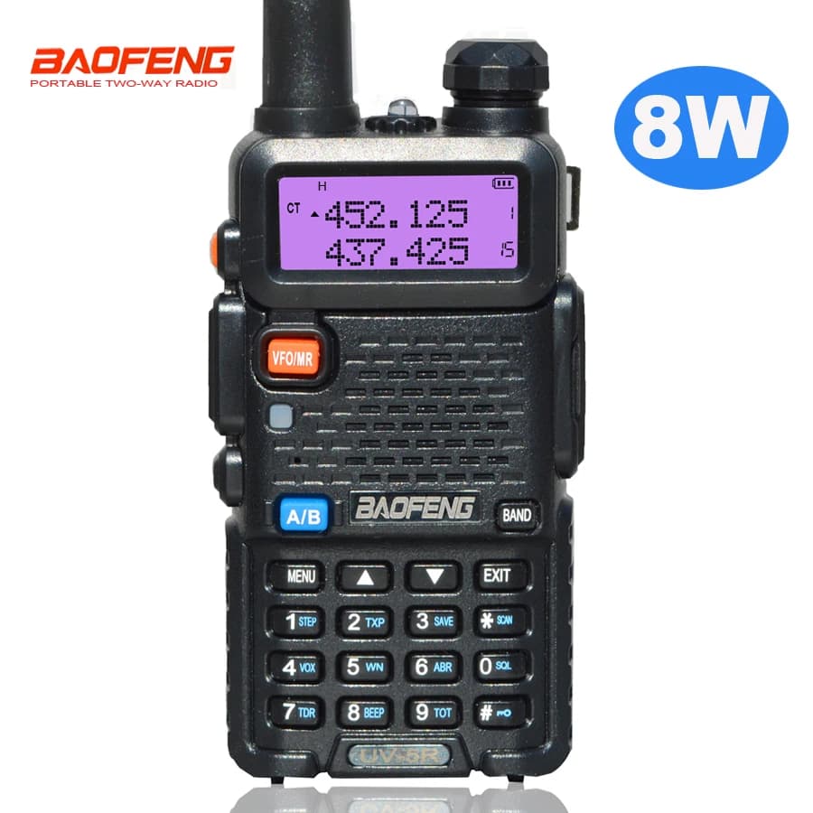 Hot Baofeng UV-5R 8W Vero Ad Alta Potenza Potente CB Walkie Talkie Portatile A Lungo Raggio 10km FM Radio Bidirezionale uv5r Radio da Caccia