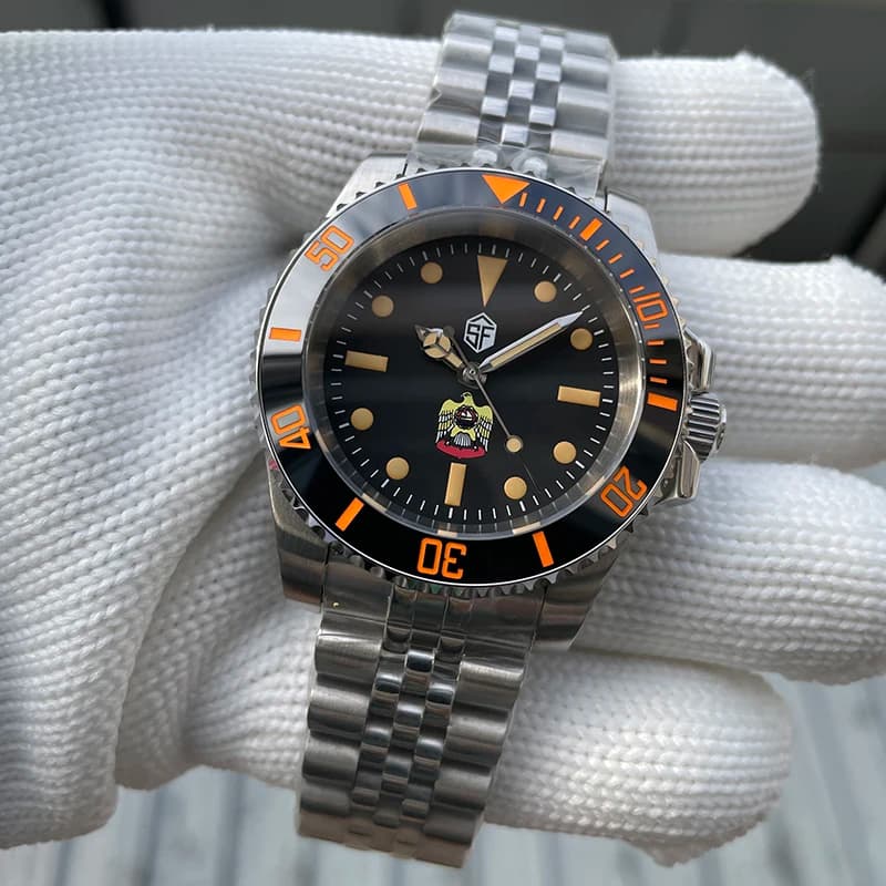 STEELFLY Men's Automatic Watch 41mm Mechanical Wrist Watch Diver 20ATM Waterproof C3 Luminous Sapphire NH35 Ceramic Bezel