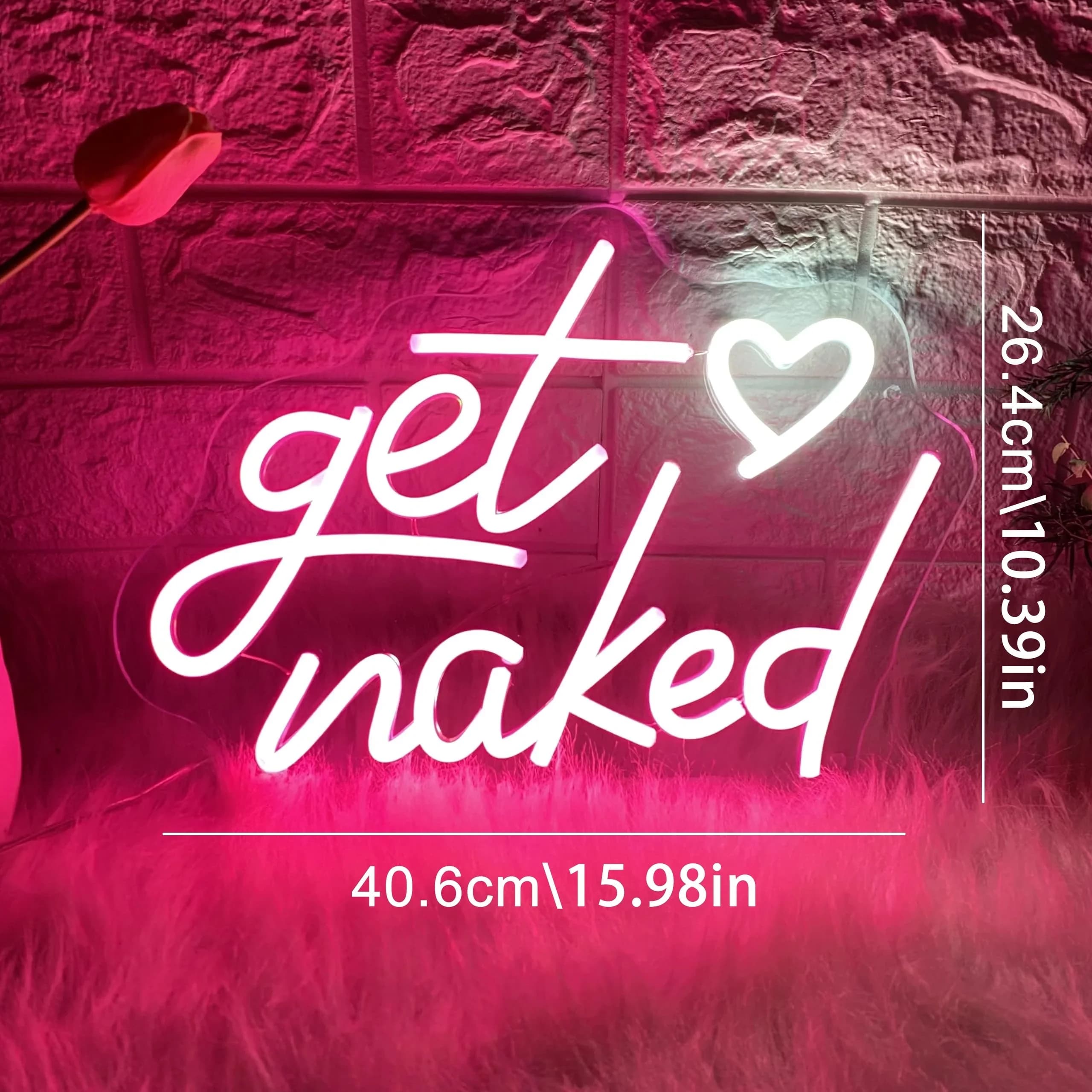 Ottieni l'insegna al Neon nuda, l'arte della parete per il compleanno, il matrimonio e altro-luce al Neon a LED, alimentata tramite USB, illumina in modo creativo feste, hotel, pub
