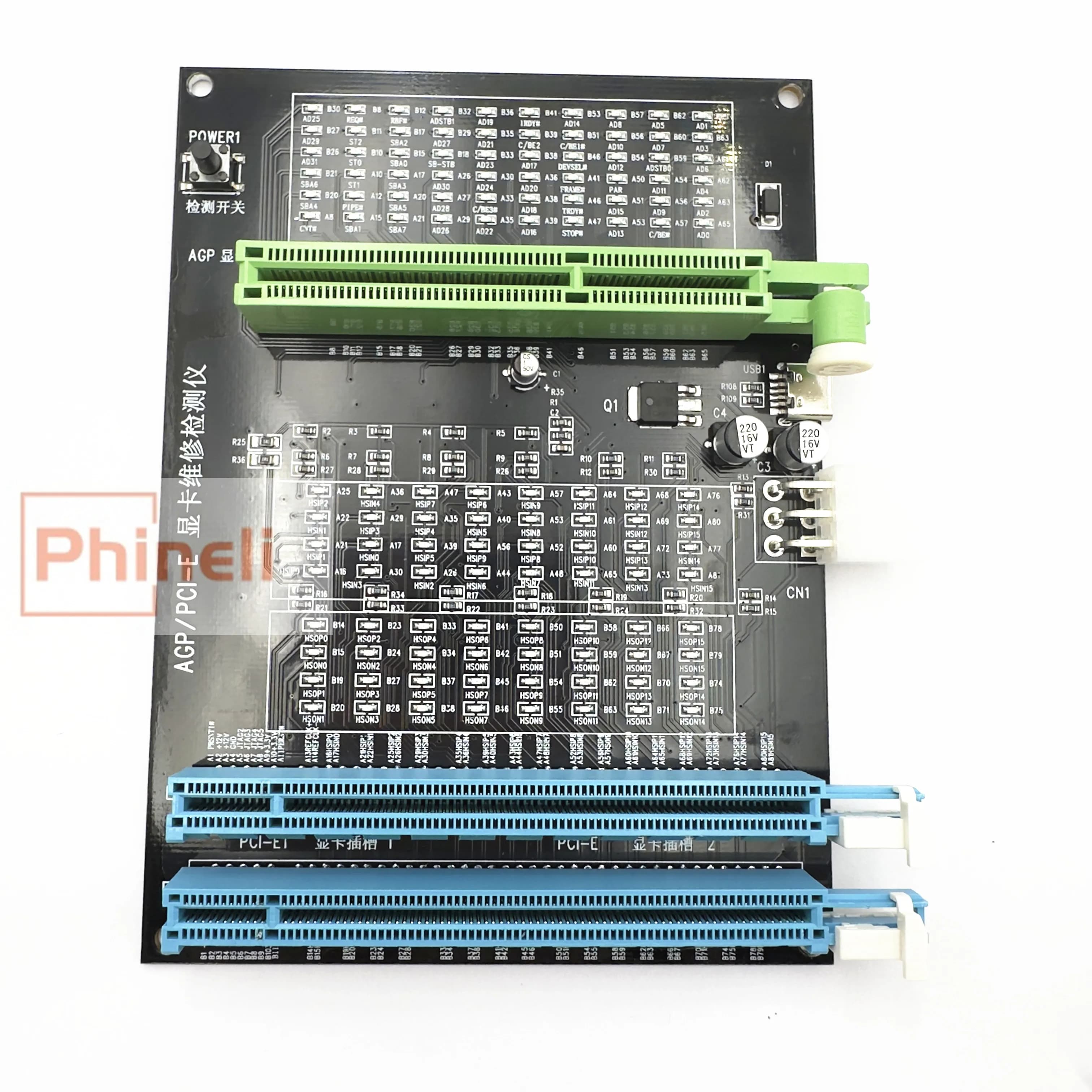 Nuovo Per PC AGP PCI-E X16 Display A Doppio Uso Video Scheda Grafica Tester Scheda Diagnostica Analizzatore Strumento Strumenti di Riparazione