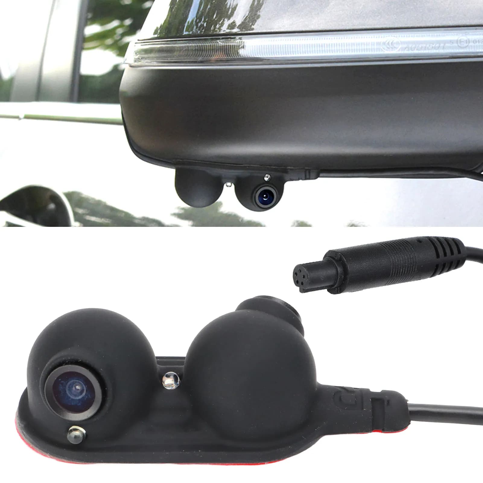 Porta auto Vista laterale Telecamera per punti ciechi Telecamera per retromarcia per auto Telecamera di backup Visione notturna HD per camion RV Rimorchio per furgone di emergenza