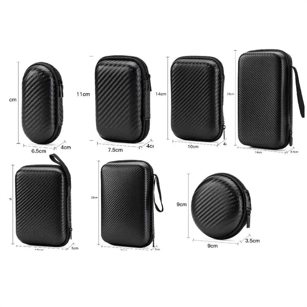 Support for headphones Eva portable zipper headphone support Aseismic hard case for headphones Airpod U data cable case