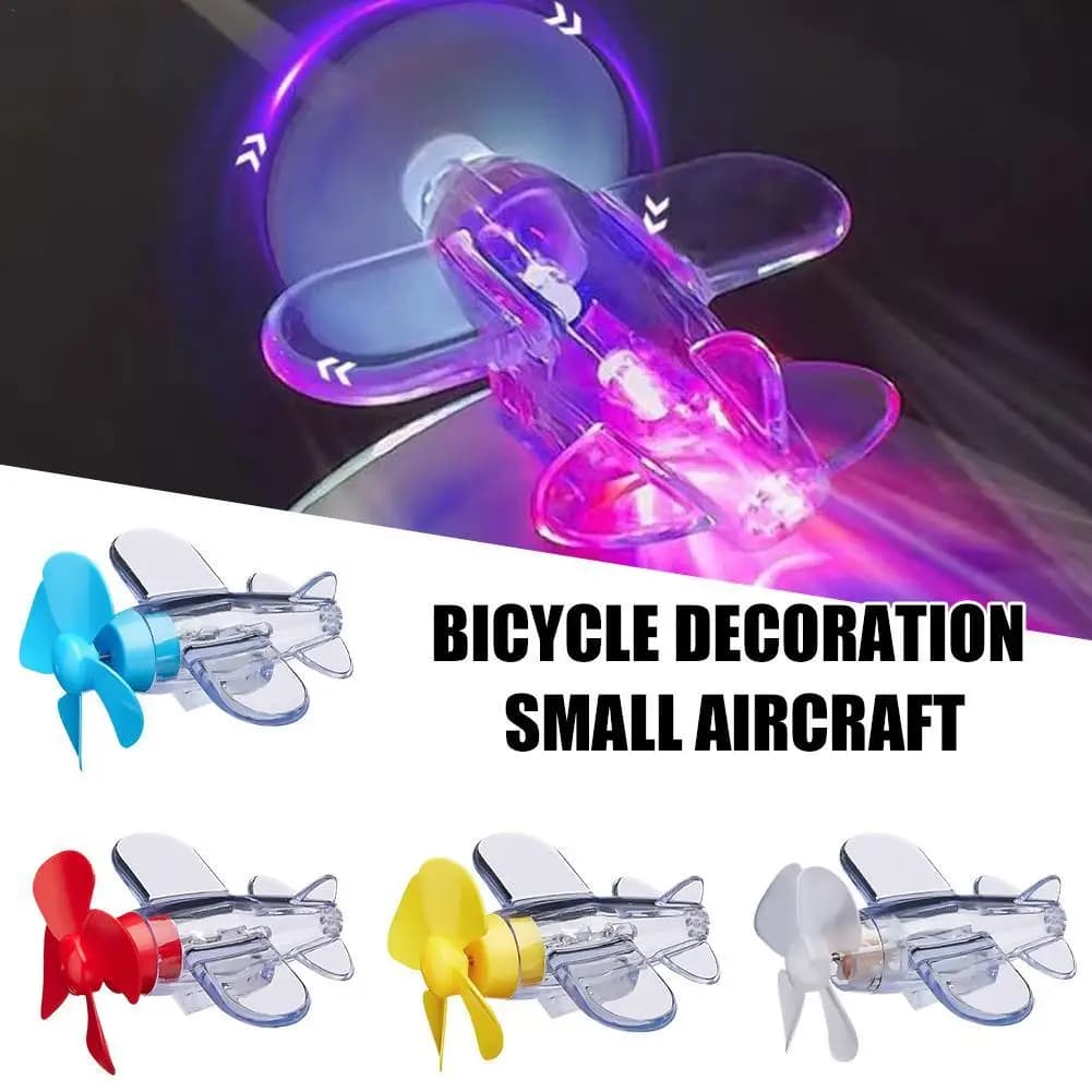 Electric Bike Motorcycle Car Decoration Wind Energy Luminous Small Aircraft Bike Cycling Car Helmet Power Small Air Decor