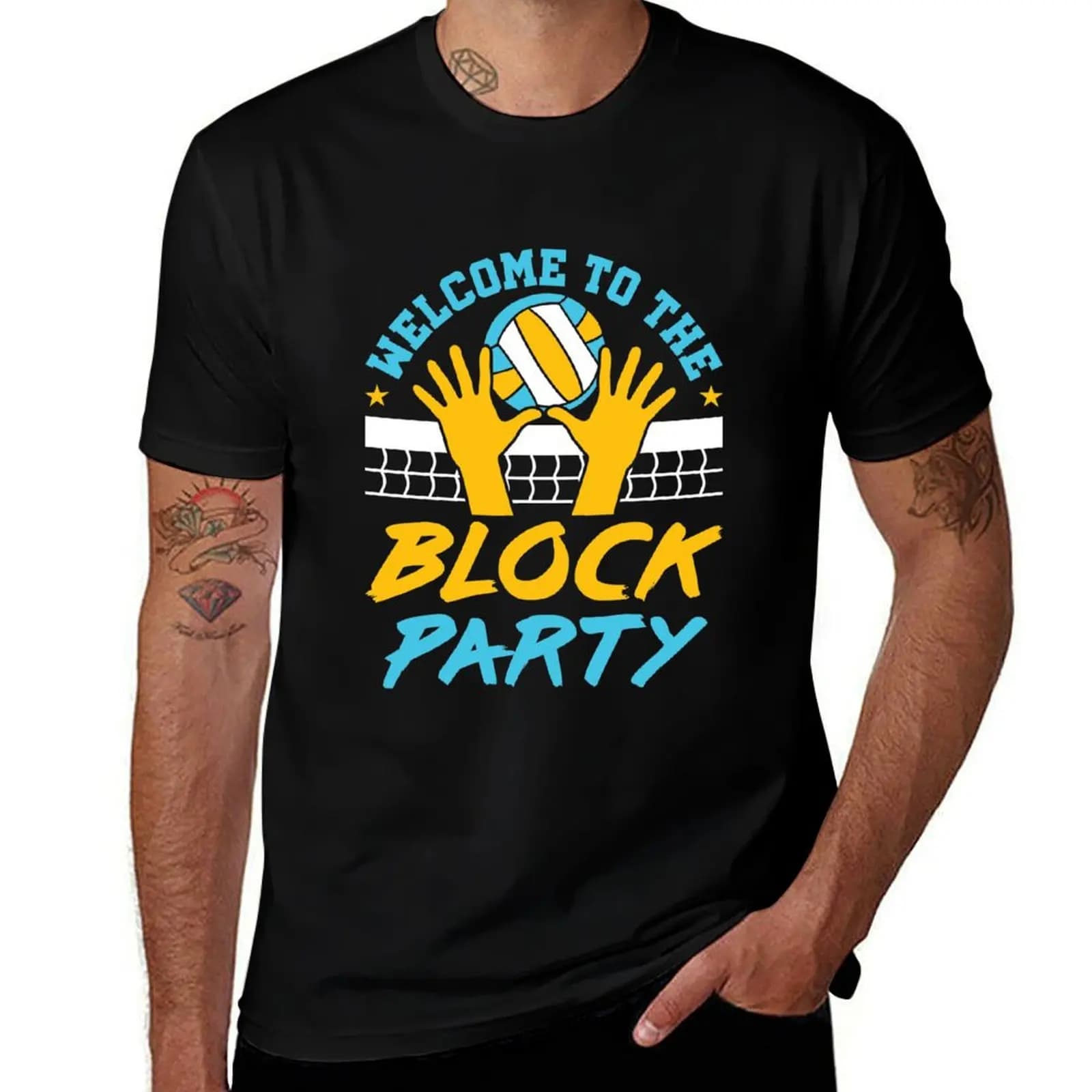 Middle Blocker Volleyball to Welcome Party the Block T-Shirt Top Breathable Short Sleeved for Training