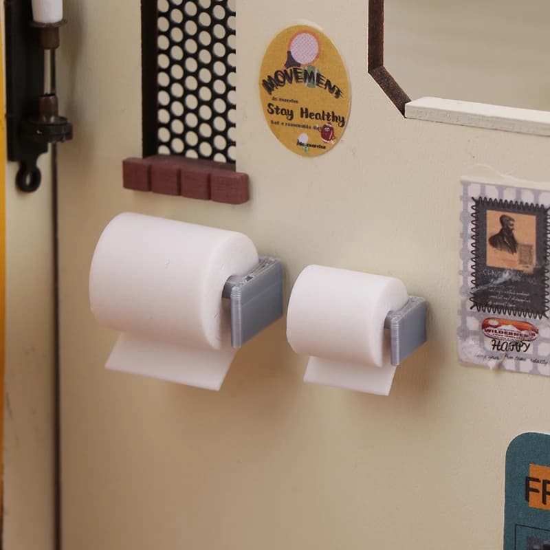 1/10 pezzi 1:12 rotoli di simulazione carta igienica modello bambola mini bagno porta carta velina decorazione micro scena oggetti di scena di costruzione