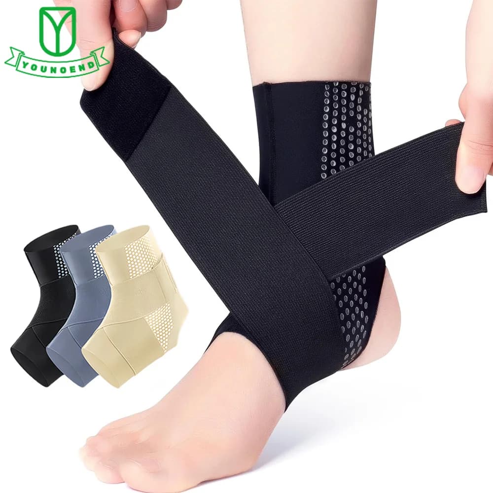 Supporto per caviglia a compressione regolabile con cinturino elastico cinturino alla caviglia per supporto per tendine d'achille e fascite plantare, distorsione alla caviglia