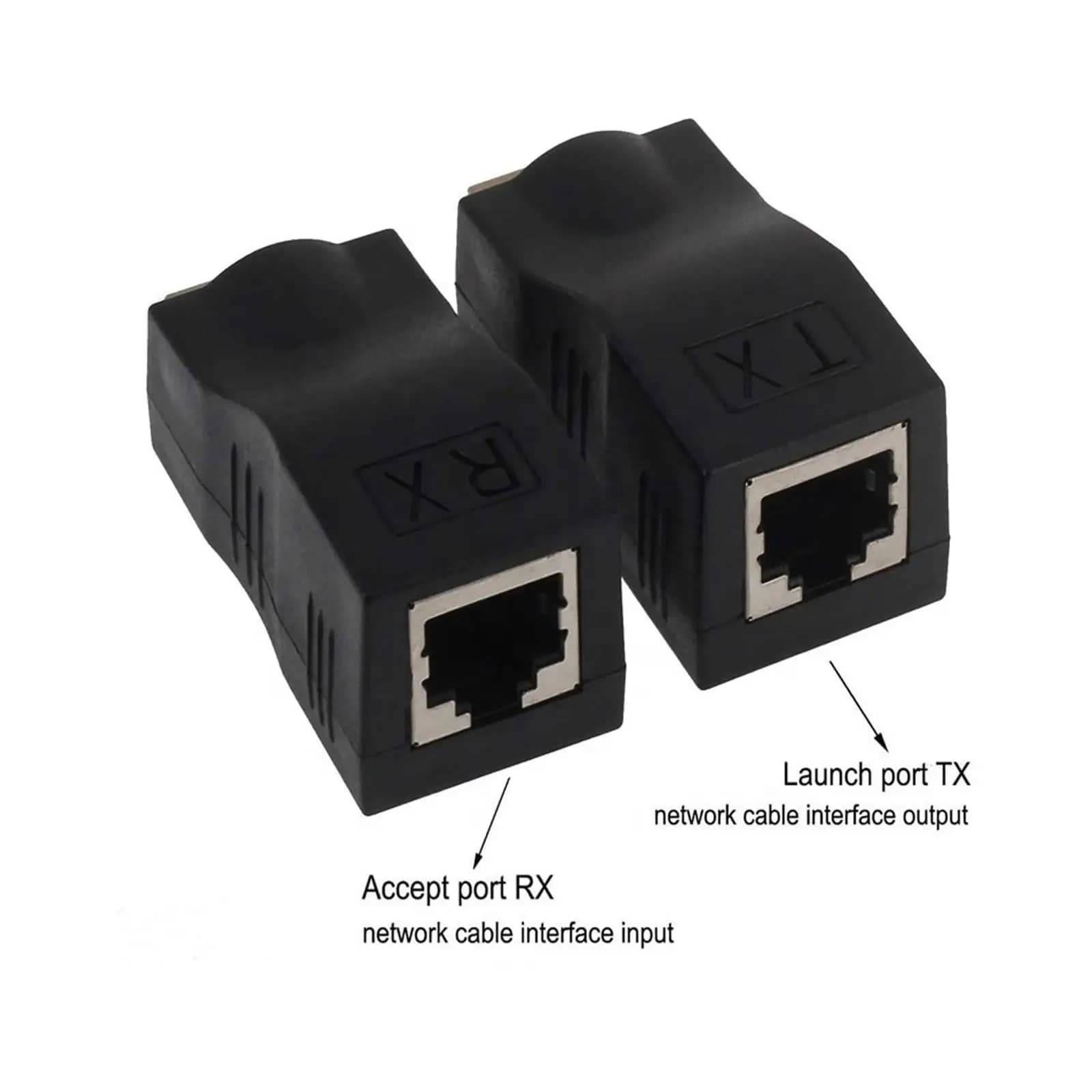 Adattatore Ethernet da HDMI a RJ45, 2 pezzi/set, estensore di segnale HDMI 4K 1080P fino a 2,5 Gbps 1080p per HDTV, STB, DVD B8P9