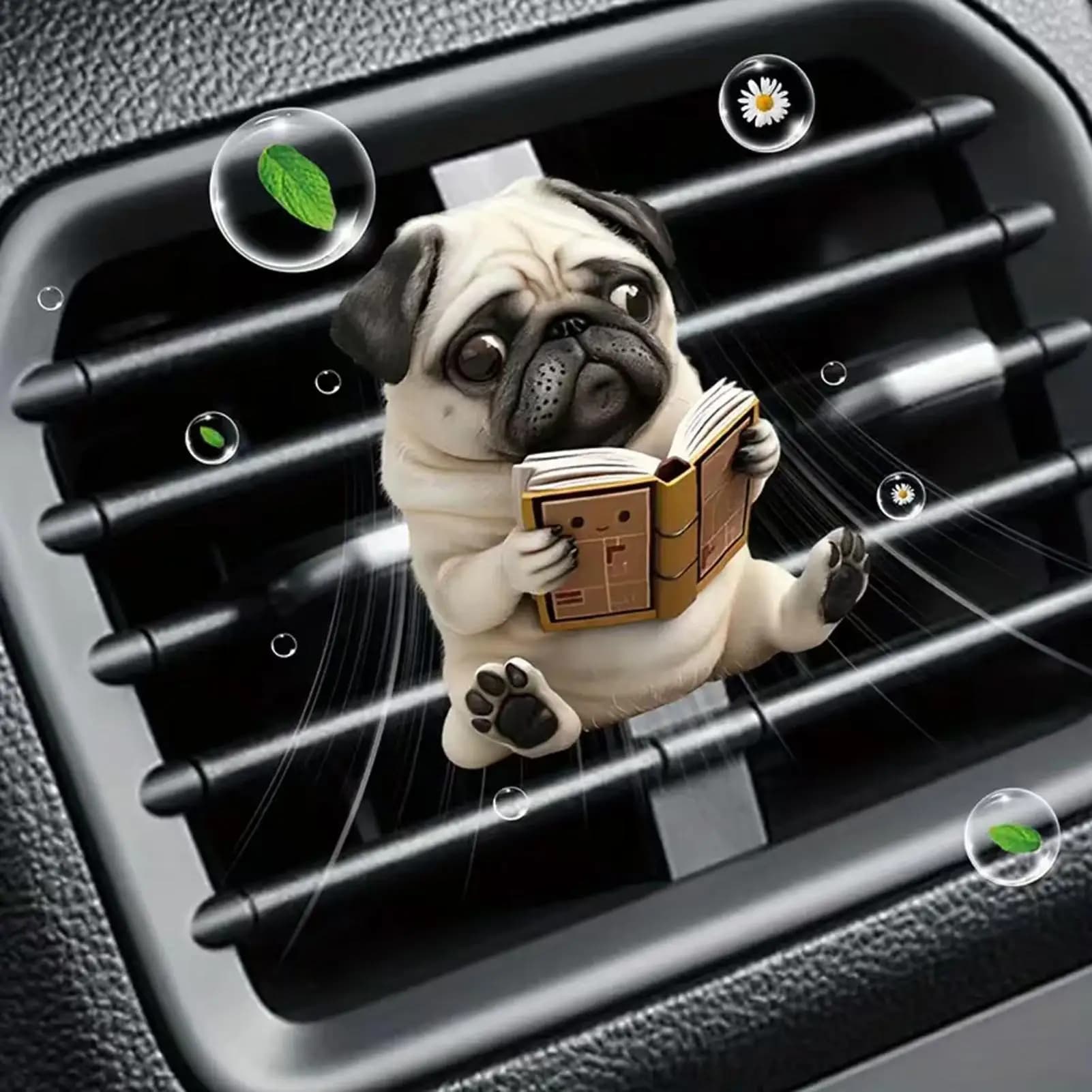 Deodorant for Car Air Intake Diffuser for Car Deodorant for Cute Dogs Diffuser for Acrylic Aromatherapy 2D Long lasting scented vehicle