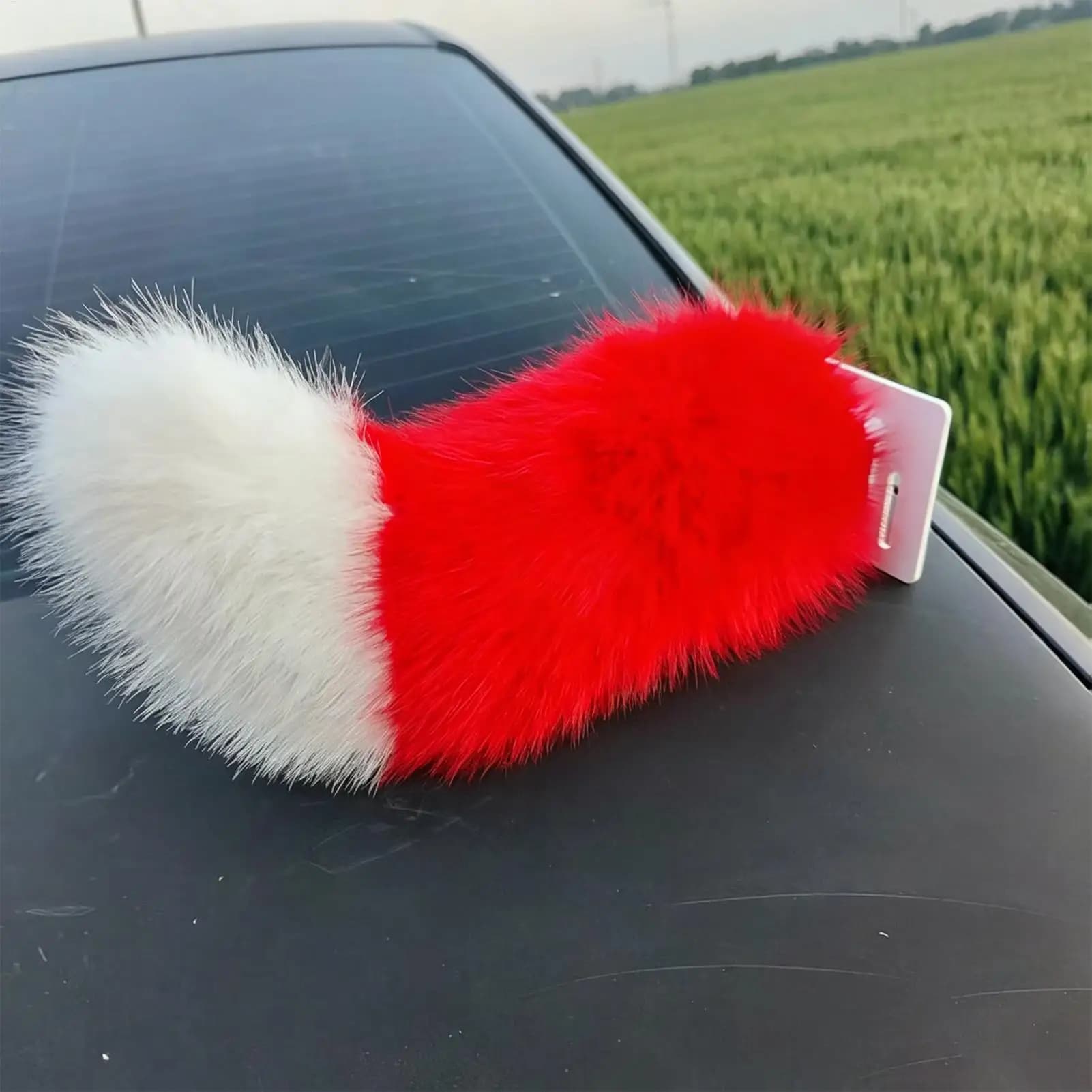 Tail For Car Rechargeable Adhesive Plush Trunk Charm Moving Tail With Remote Control For Vehicle SUV Truck Motorcycle Bumper