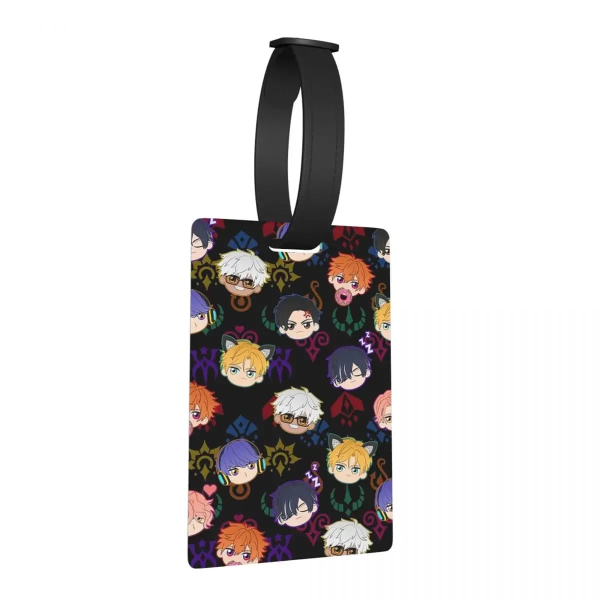 Obey Me - Etichette per bagagli modello Demon Brothers Accessori per valigie Etichetta per imbarco per bagagli portatile Porta etichette ID Nome Indirizzo