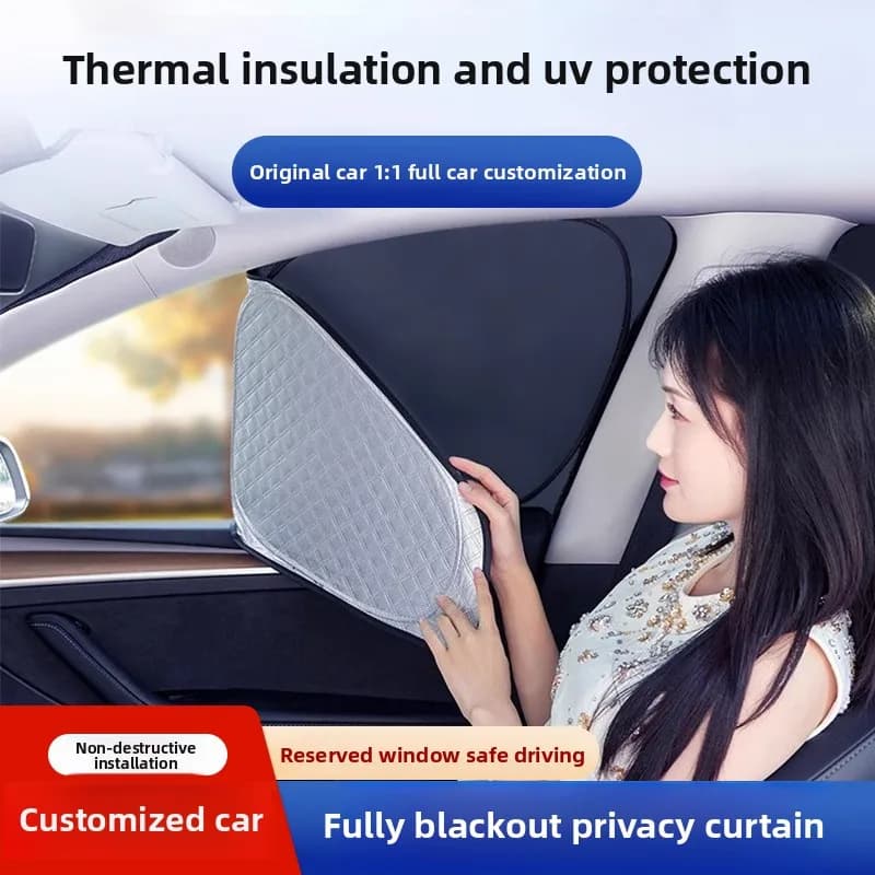Car sunshade sunscreen, heat insulation, sunshade, special car customization, car side window rear block camping privacy