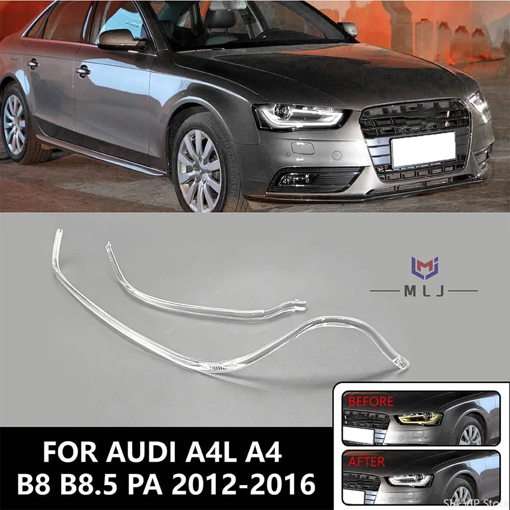 Per Audi A4L A4 B8 B8.5 PA 2012 2013 2014 2015 2016 LED DRL Faro con Guida Luminosa, Barra Tubolare Luce Diurna, Angel Eye