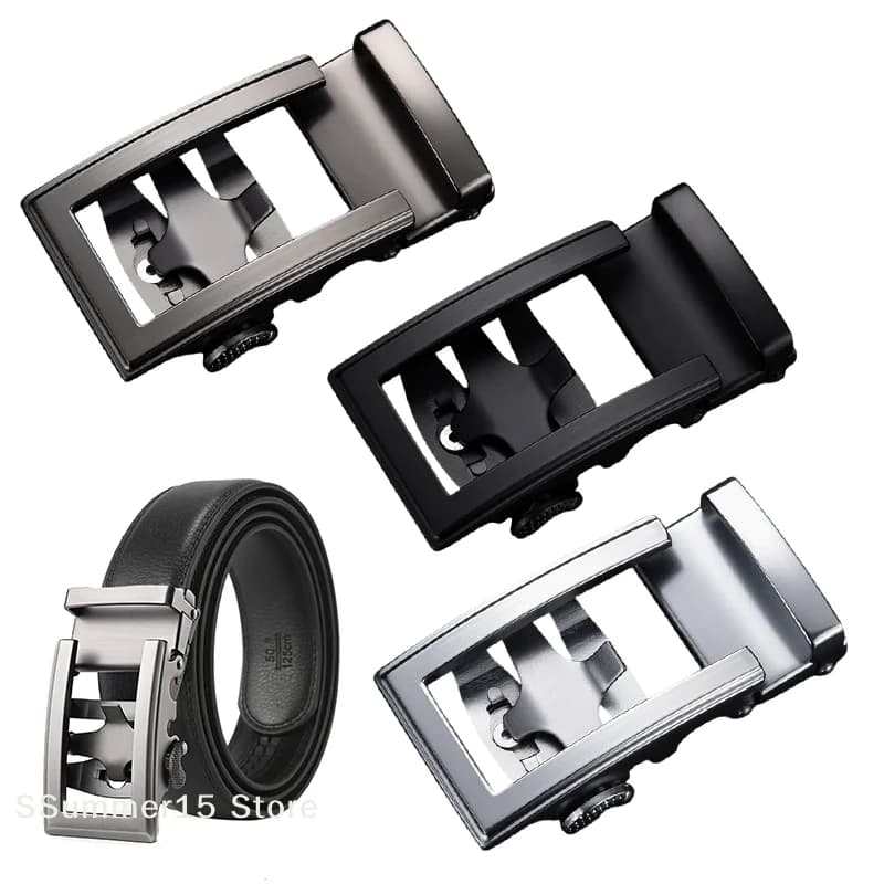 Nuova Fibbia per Cintura da Uomo, Fibbia Automatica Casual per Cinture da Lavoro, Accessorio Moda Larghezza 3.5cm