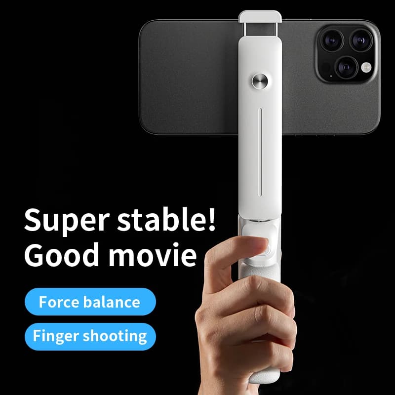 Pocket Bluetooth Selfie Stick with One-Click Finger Shutter Stable Anti-shake Portable Foldable Handheld Phone Monopod