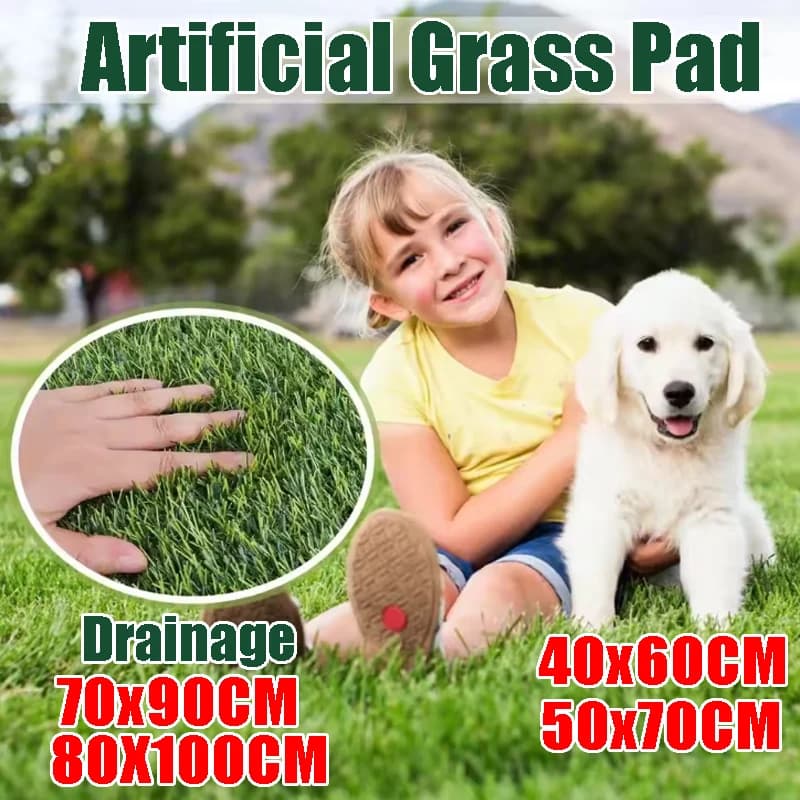 Tappetino igienico per cani in erba sintetica all'ingrosso, riutilizzabile, per addestramento animali domestici, da interno ed esterno, prato artificiale per cani di piccola e grande taglia