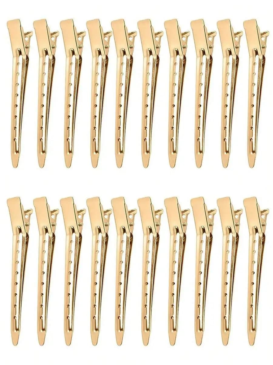 20 fermagli per capelli in metallo a forma di coccodrillo per lo styling, la tintura e la modellatura, accessori per capelli unisex
