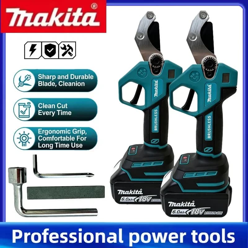 Makita 18-21V Brushless Cordless Electric Pruning Shears Labor Saving Tree Branch Trimmer Compatible with Makita Battery