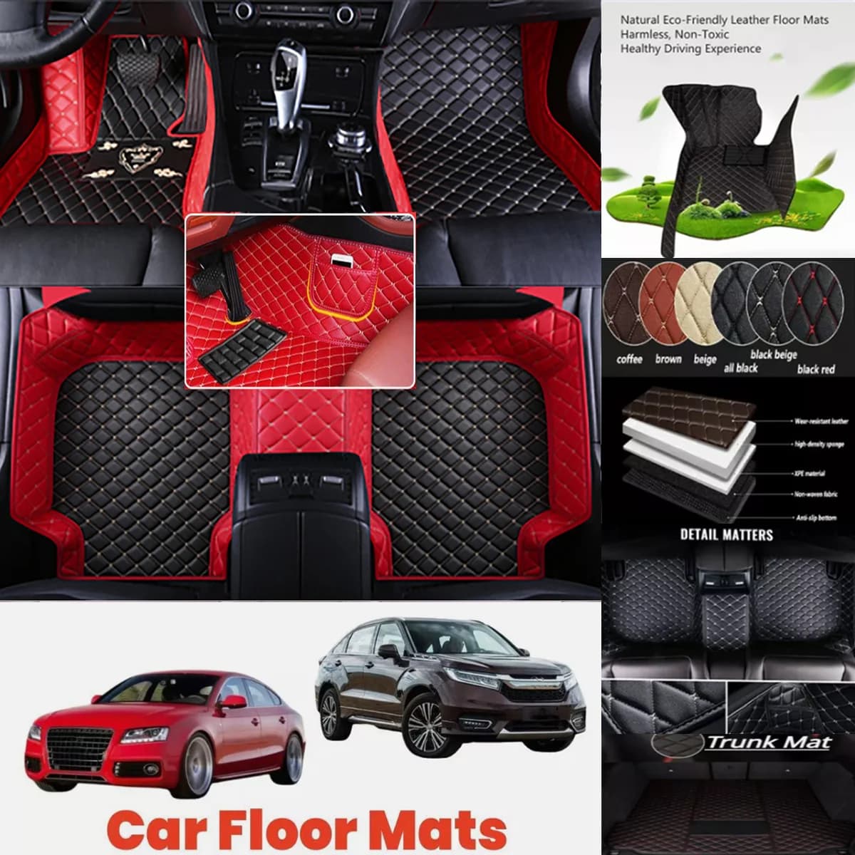Nuovi tappetini personalizzati per auto per Suzuki SX4, accessori per tappeti auto, rivestimenti impermeabili in pelle per pavimento
