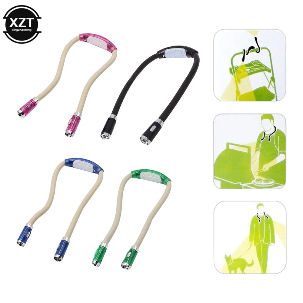 Flessibile collo abbraccio libro luce LED collo notte vivavoce Led collo luce abbraccio lampada da lettura novità Led notte campeggio luce torcia