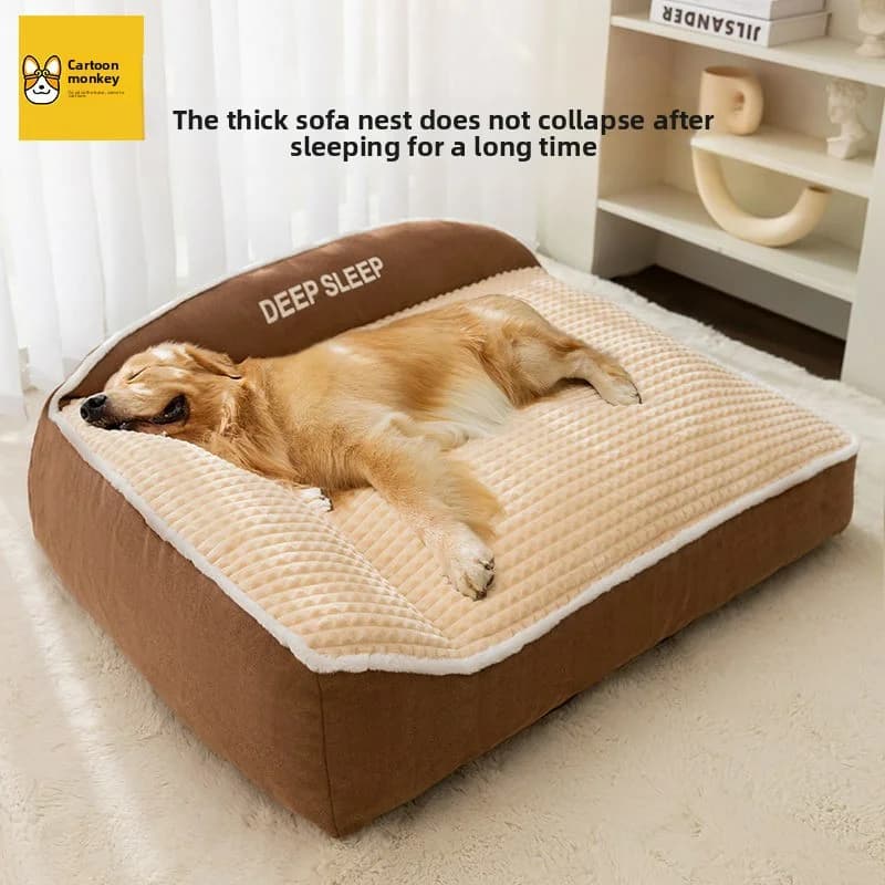 Cuccia invernale calda per cani, grande, super spessa, per quattro stagioni, universale, rimovibile, divano per cani e gatti, forniture per animali autunnali e invernali