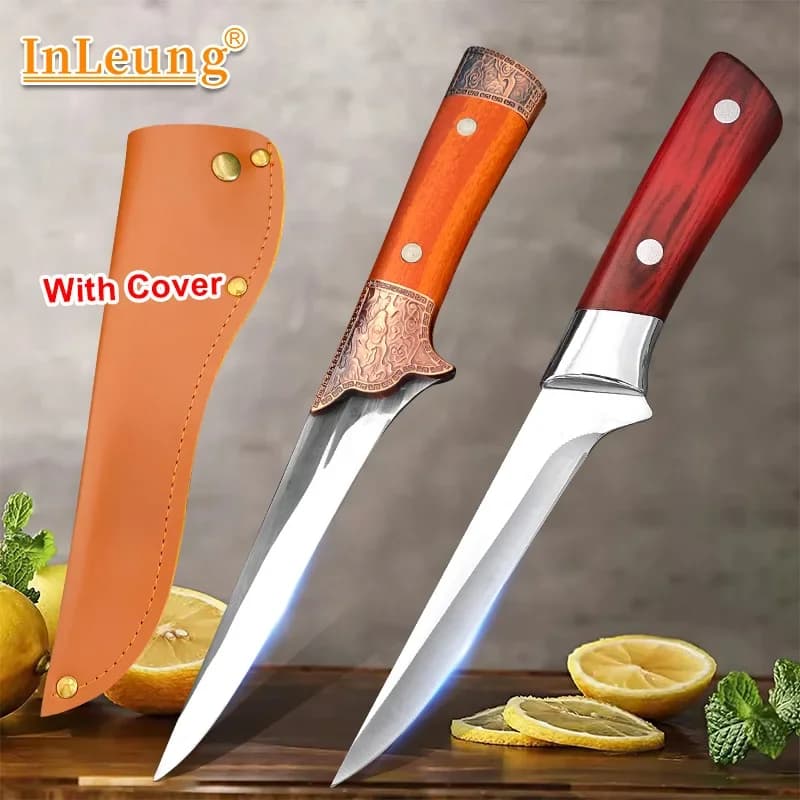 Multipurpose knife for sliced chicken meat fish fruit steak knife kitchen knives plastic handle bone butcher knife chef mannaia tools