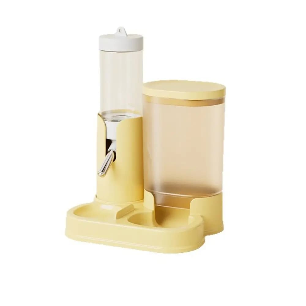 Dispenser d'acqua per criceti 2 in 1, a prova di perdite, facile da pulire, ciotola per alimenti, resistente, previene il rovesciamento, alimentatore automatico per animali domestici