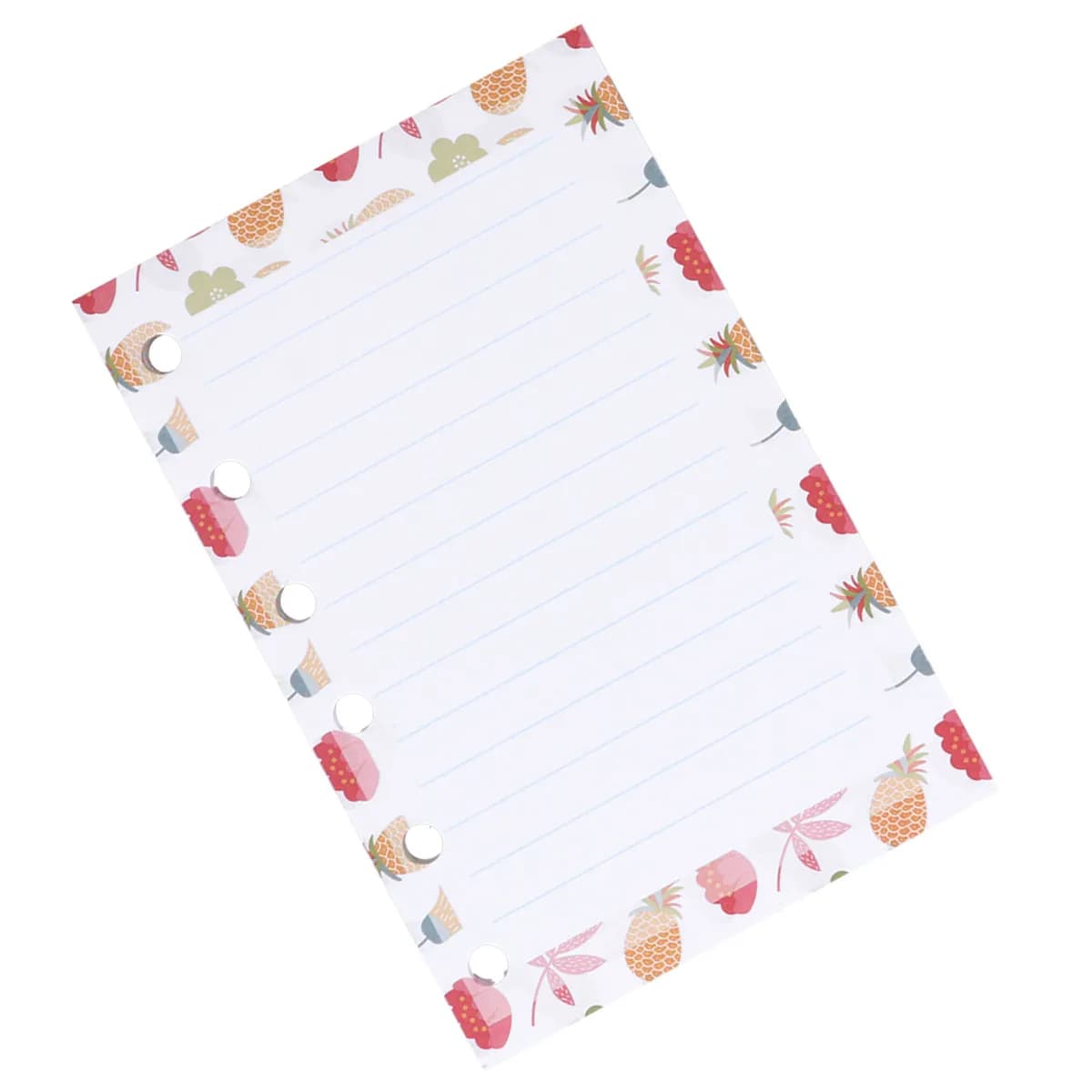 40 Fogli A7 per Raccoglitori a 6 Anelli, Ricariche Colorate con Design Carino, Carta Liscia per Disegno e Scrittura per Quaderni a Spirale e Planner a Fogli Mobili