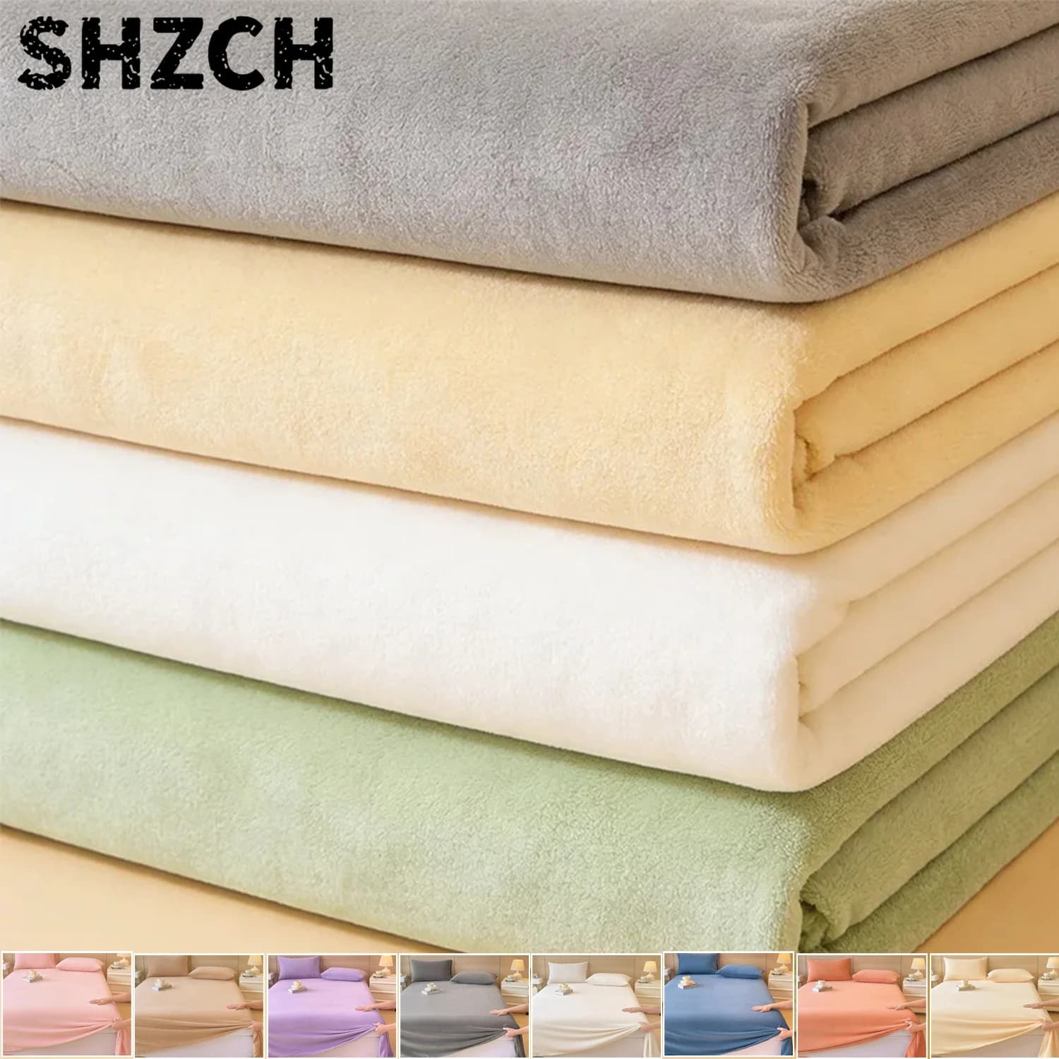 Winter Warm Thickened Milk Velvet Bedding Set - Premium Soft Solid Color Skin-Friendly Washable 3-Piece Bed Sheet Set Home Decor