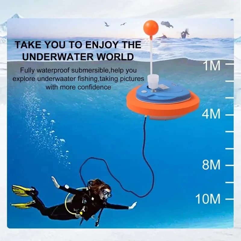 Ventilatore Subacqueo Portatile Ricaricabile Impermeabile 10M 3.5-5H per Immersioni e Snorkeling Senza Serbatoio